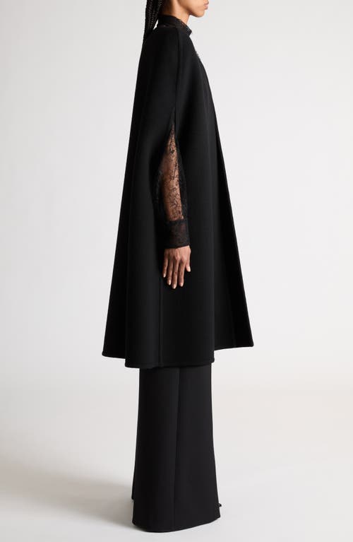 Shop Valentino Garavani Virgin Wool & Cashmere Cape In Nero