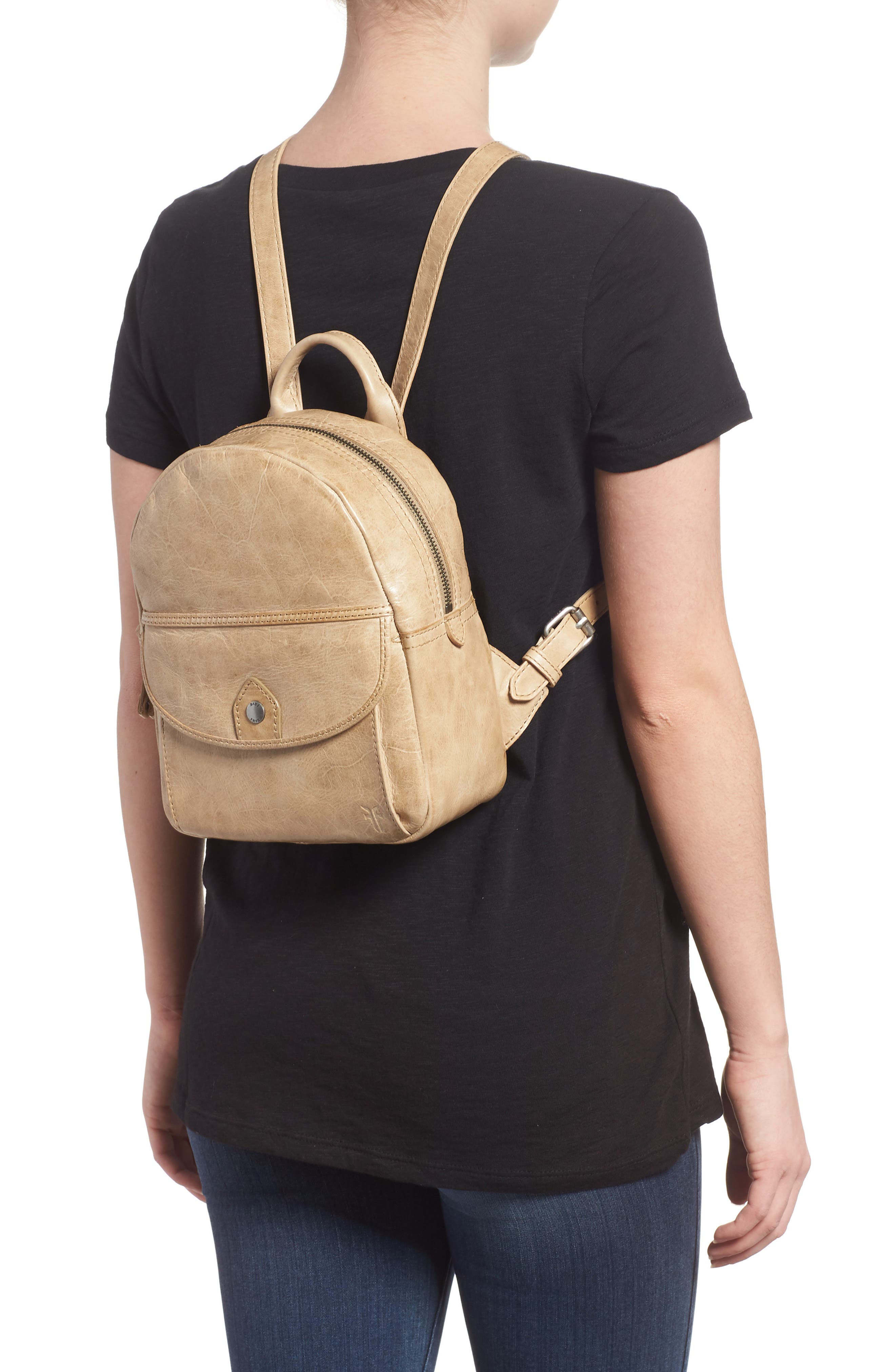 frye melissa mini leather backpack