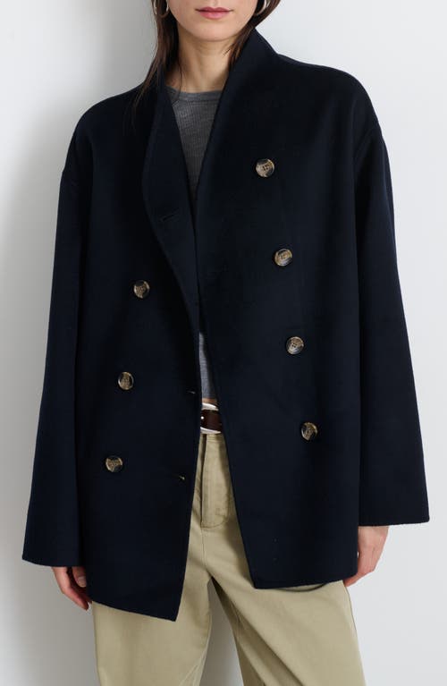 Alex Mill Sophia Wool Blend Coat In Dark Navy