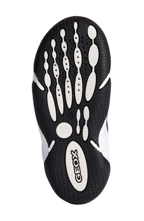 Geox Kids' Wader Sneaker In Navy/lime