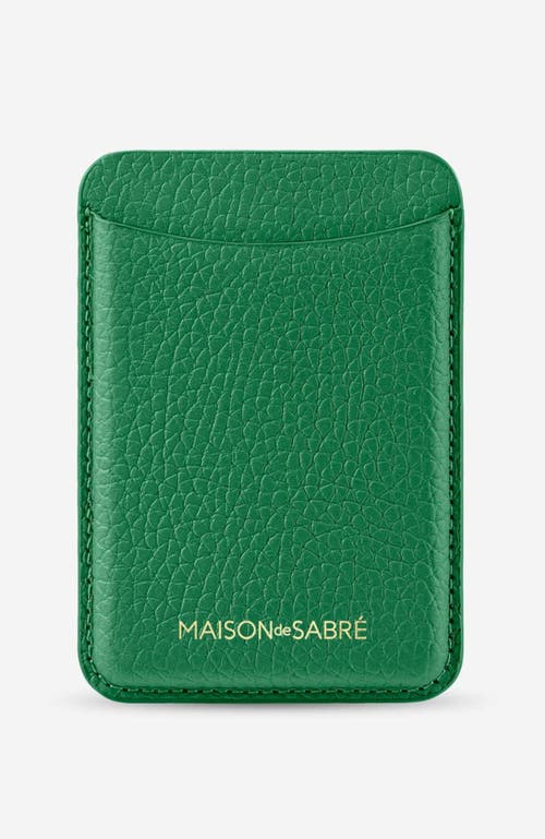 Maison De Sabre Maison De Sabré Leather Magsafe Wallet In Green