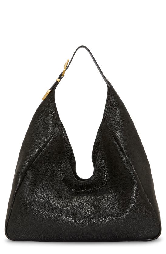 Vince Camuto Marza Leather Shoulder Bag In Black Cow Floater Three ...