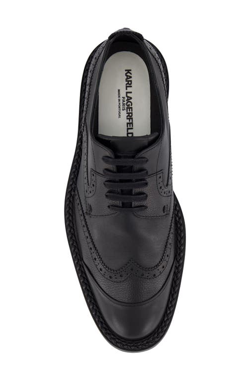 Karl Lagerfeld Cap Toe Wingtip Derby In Black