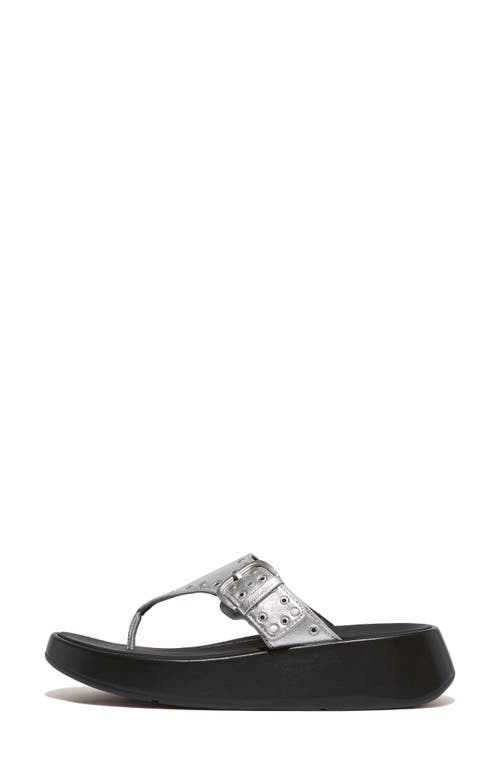 Shop Fitflop F-mode Platform Flip Flop In Silver