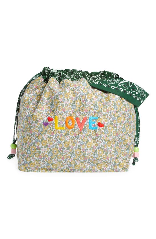 Shop Call It By Your Name X Liberty London Maxi Reversible Bucket Bag In Vert Weekend