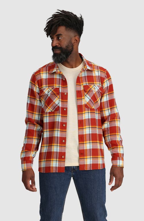 Shop Outdoor Research Feedback Plaid Flannel Overshirt In Jupiter Plaid