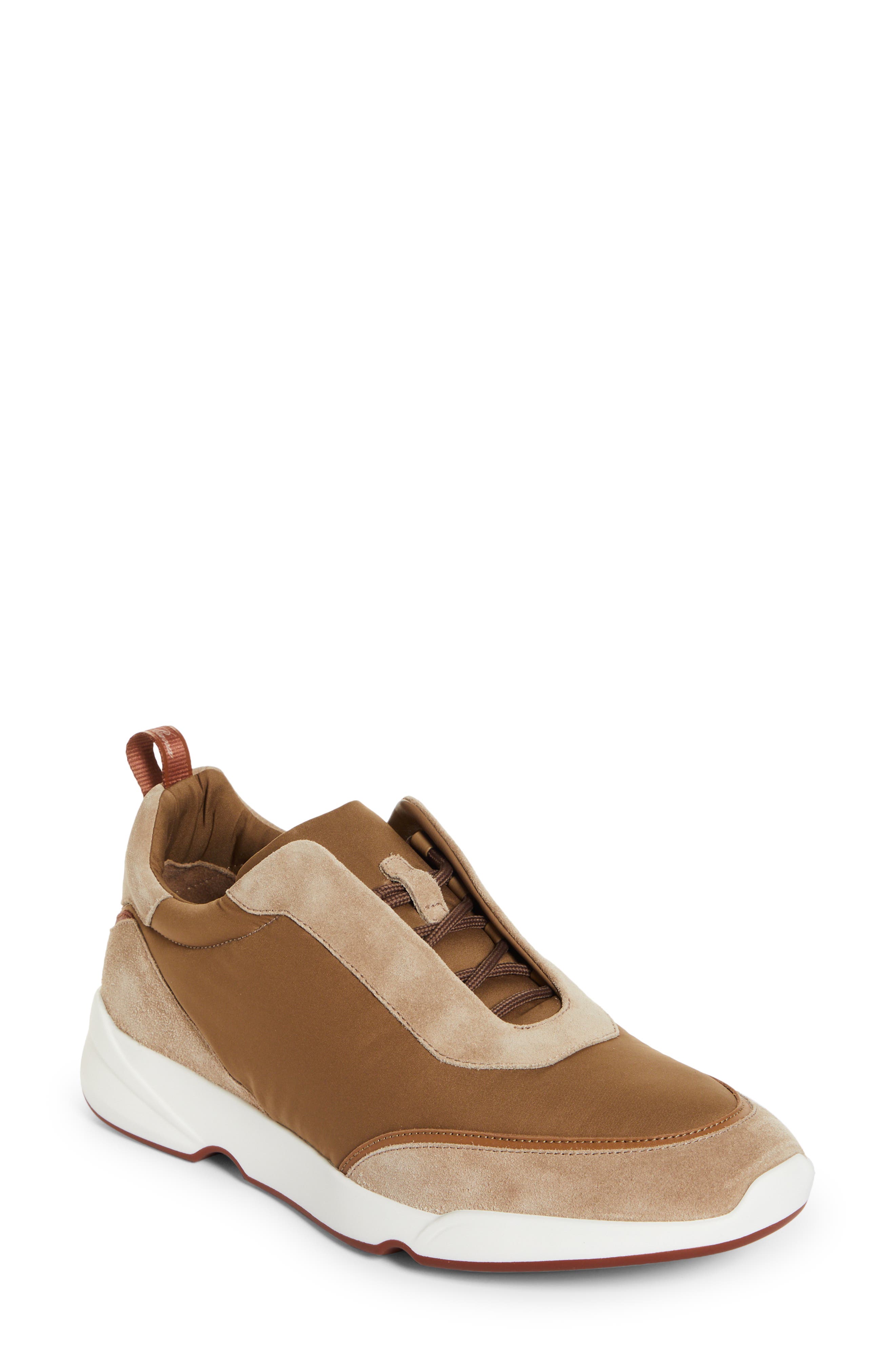 Modular Walk Leather and Suede Sneakers