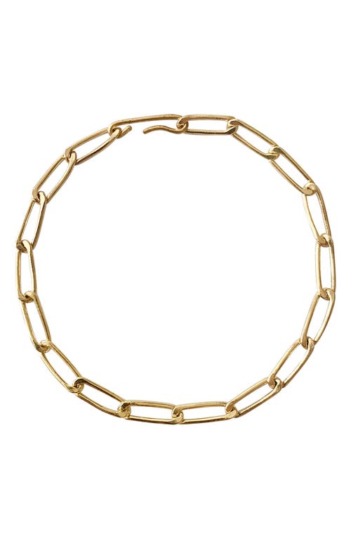Laura Lombardi Adrianna Jumbo Figaro Chain Bracelet in Brass