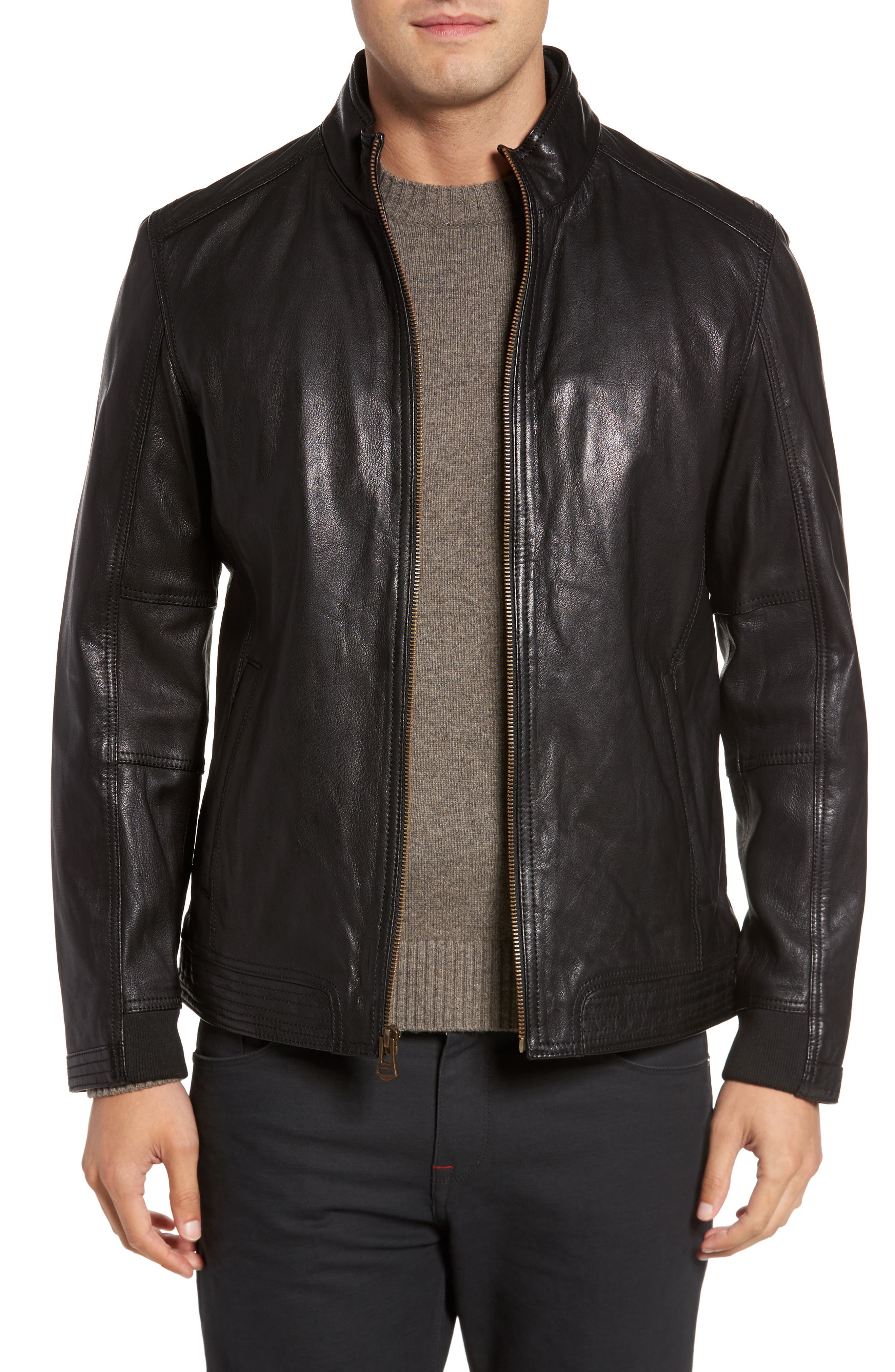 cole haan leather jacket nordstrom