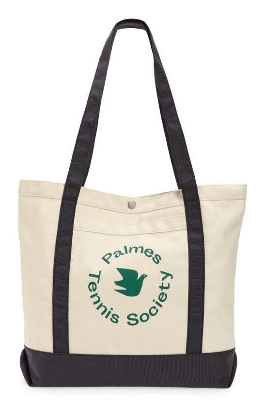 Palmes Tennis Society Canvas Tote In Navy