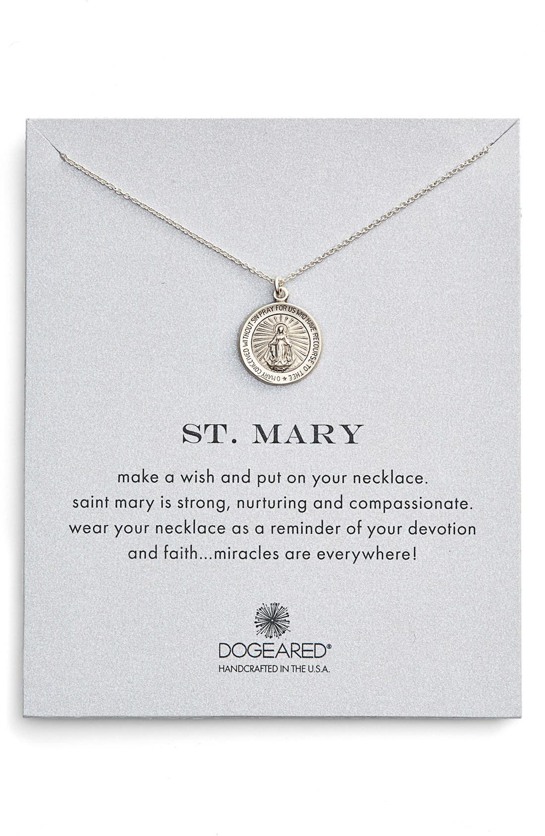 Dogeared St. Mary Pendant Necklace Nordstrom