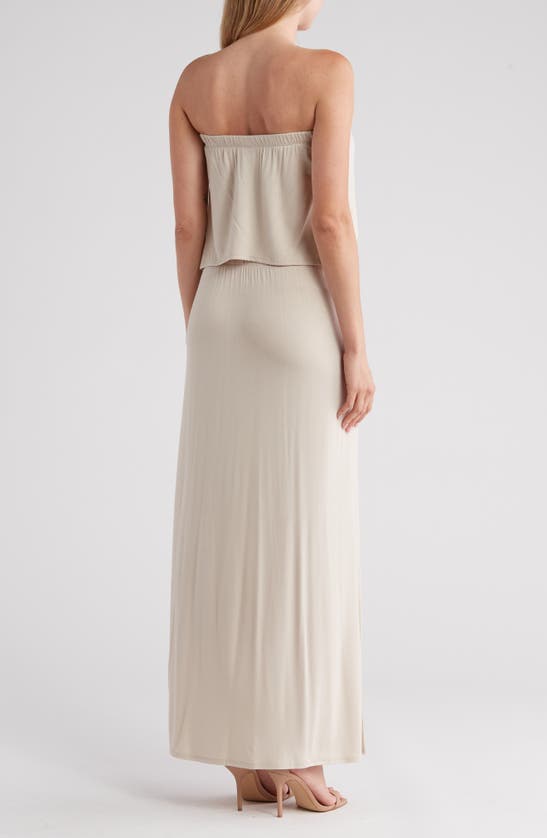 Go Couture Front Cutout Maxi Dress In Sand
