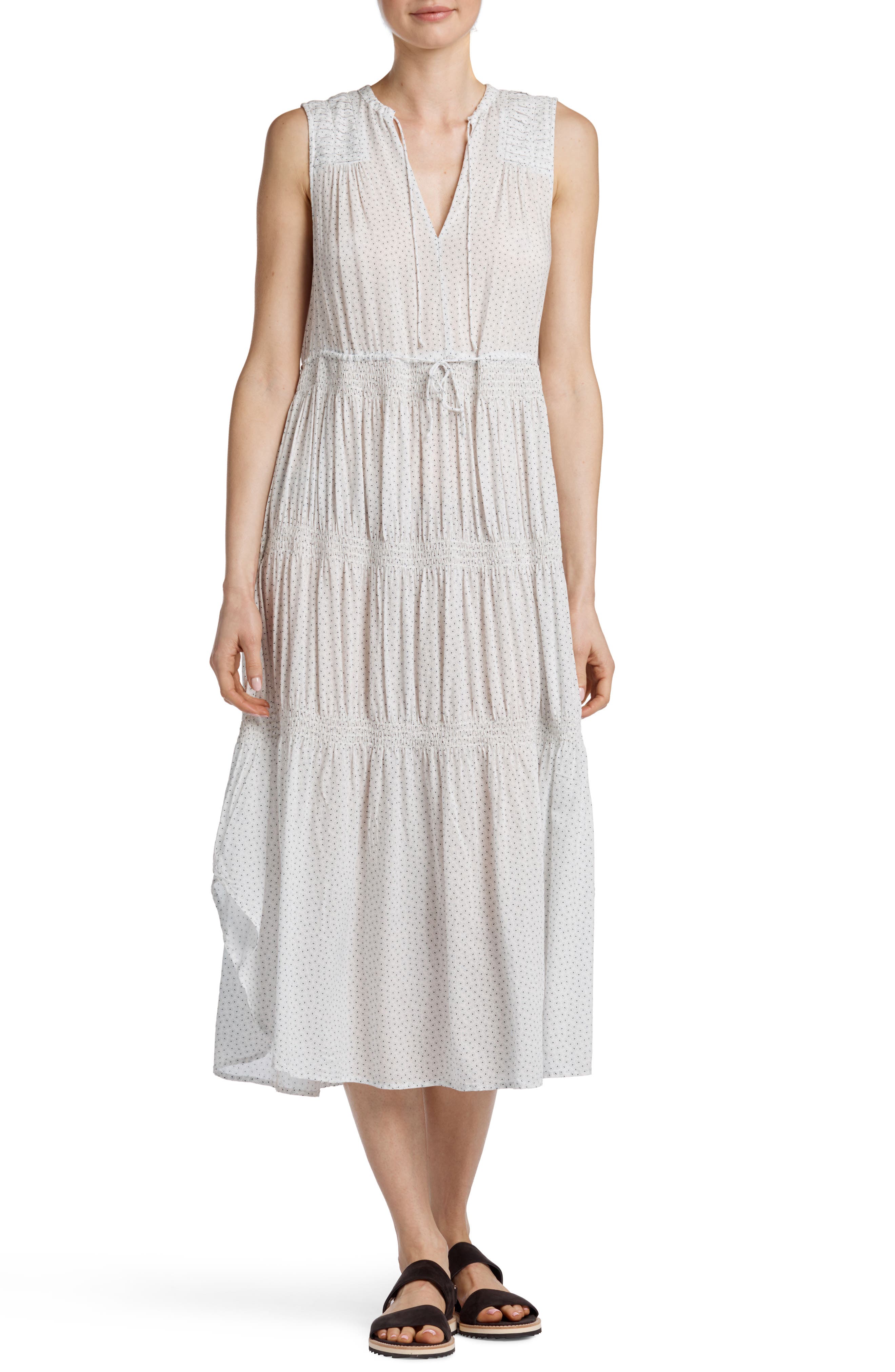 james perse pleated chiffon dress