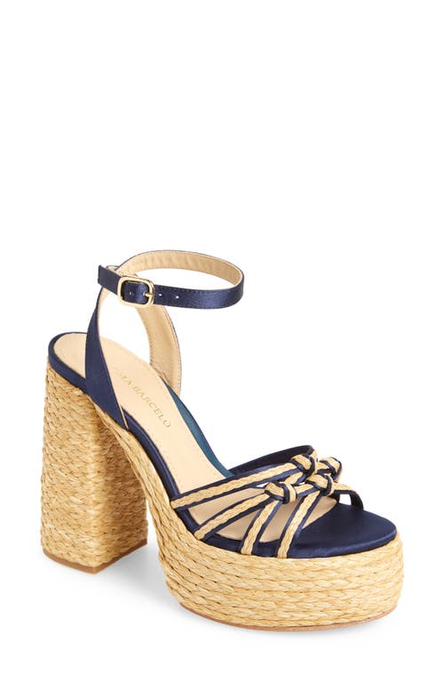 Shop Paloma Barceló Paloma Barcelo Melha Ankle Strap Platform Sandal In Indigo