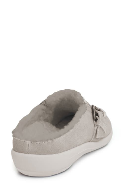Revitalign Siesta Faux Fur Lined Clog In Ghost Grey