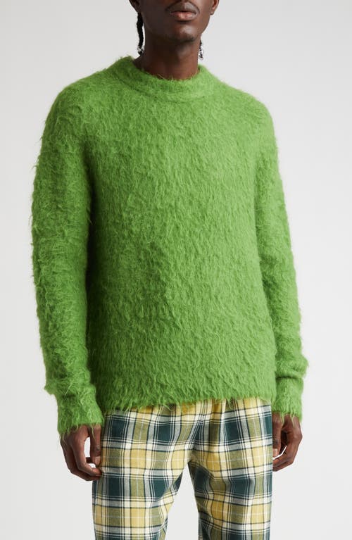 Acne Studios Brushed Crewneck Sweater in Pear Green at Nordstrom, Size Large