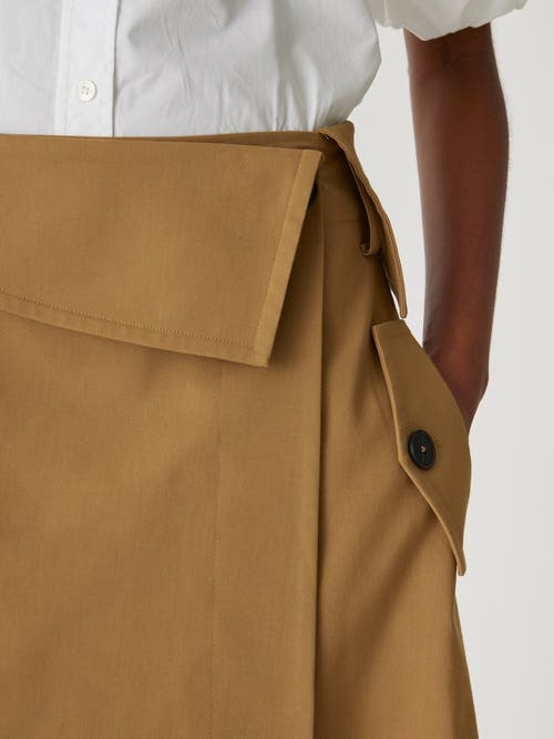 Shop Rebecca Taylor Refined Sateen Foldover Wrap Skirt In Date