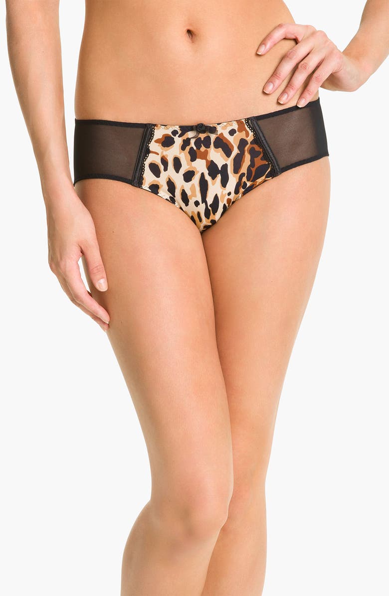 BETSEY JOHNSON Mesh & Knit Hipster Briefs, Main, color, SKINNY DIP
