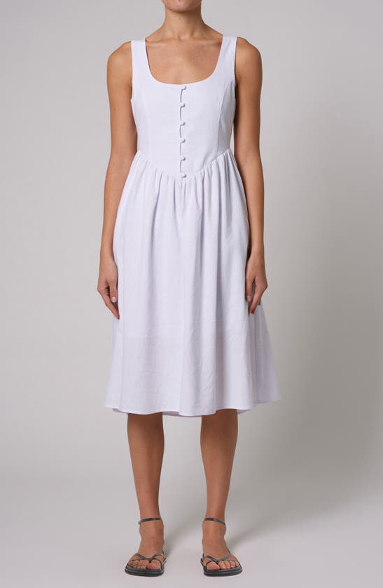 Shop Rolla's Leonie Sleeveless Midi Dress In Vintage White