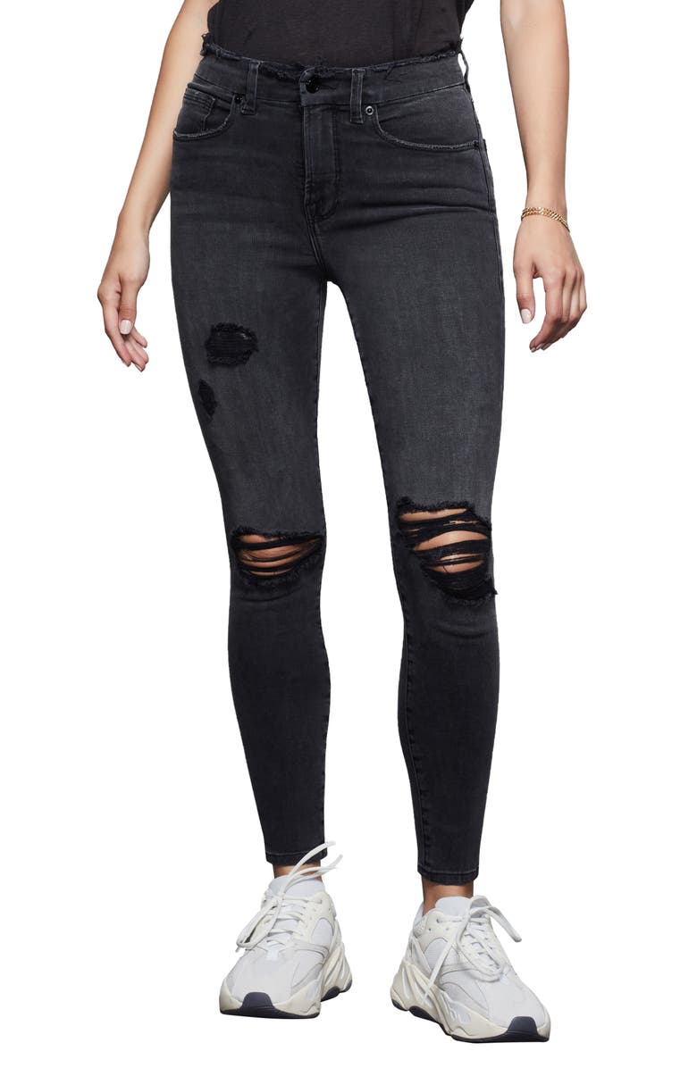 Good American Good Legs High Waist Crop Skinny Jeans (Black058 ...
