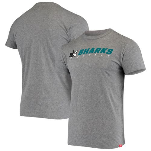 Le Coq Sportif Men's Heathered Gray San Jose Sharks Hockey Comfy Tri-Blend T-Shirt in Heather Gray