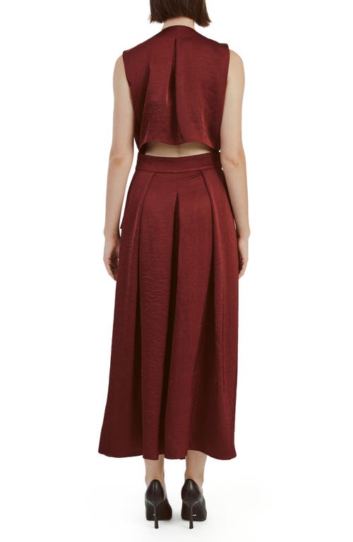 Bardot Lanza Midi Dress In Burgundy