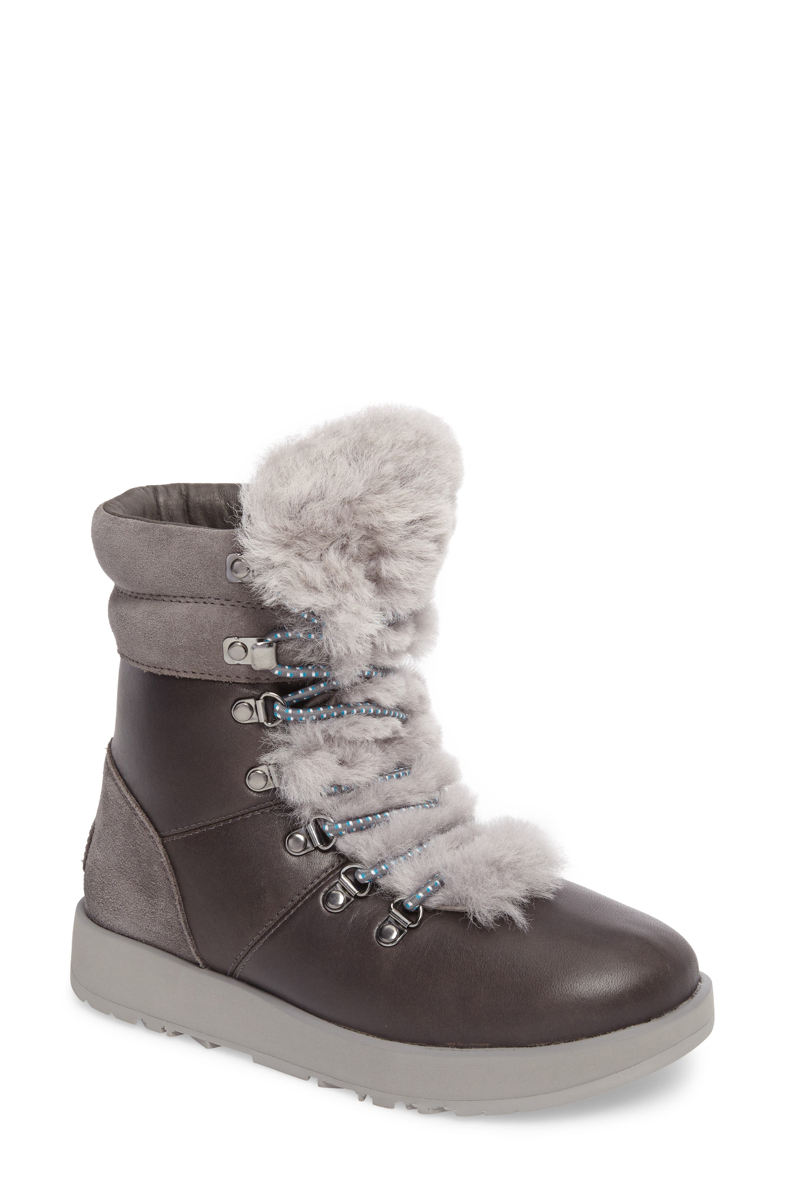 ugg viki waterproof shearling & leather boots