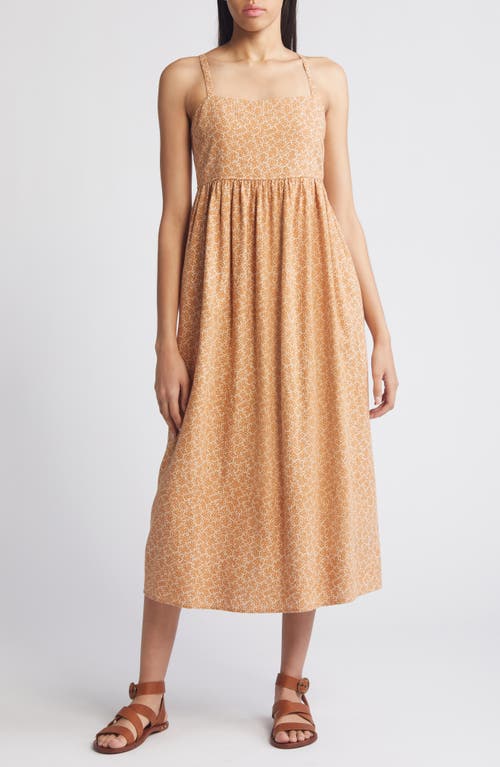 Treasure & Bond Floral Linen Blend Midi Sundress Ivory at Nordstrom,