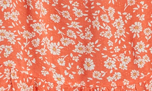 Billabong Texas Beach Floral Sleeveless Minidress In Papaya