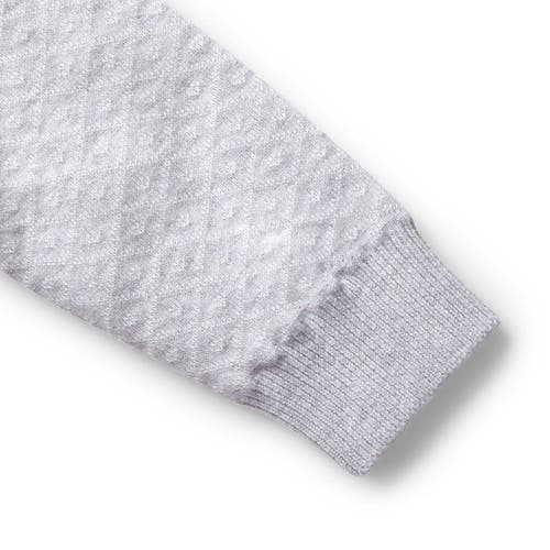 Hope & Henry Baby Jacquard Romper In Grey