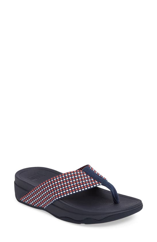 Fitflop ™ Surfa™ Flip Flop In Midnight Navy Fabric
