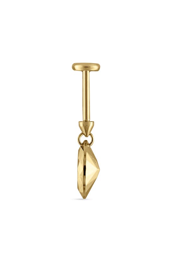MARIA TASH MARIA TASH FACETED MARQUISE SINGLE THREADED STUD EARRING