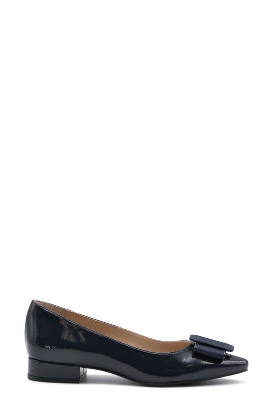 Shop Adrienne Vittadini Pender Pointed Toe Flat In Navy Patent