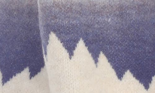 Rain And Rose Western Print Cardigan In Lapis