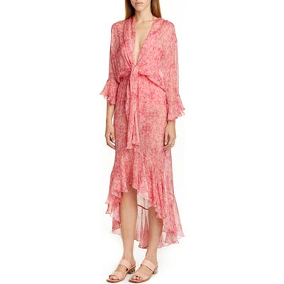 Adriana Degreas Floral One-Piece Halter Swimsuit, None