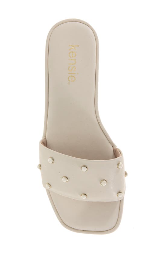 Shop Kensie Valery Slide Sandal In Off White