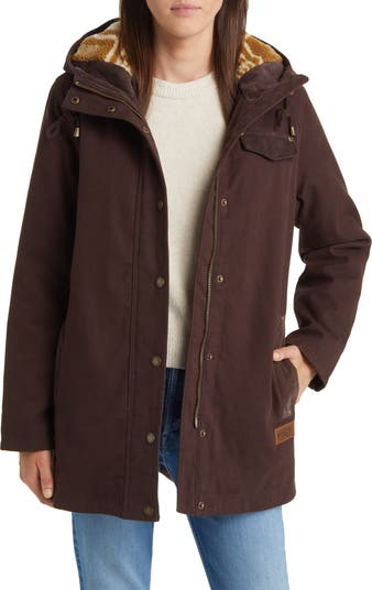 Maria Canvas Corduroy Trim Parka