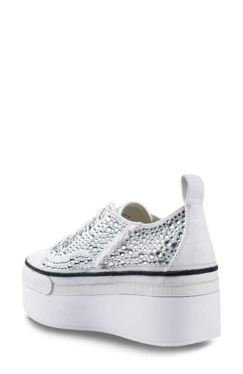 Zigi Koralay Embellished Platform Sneaker In White/multi