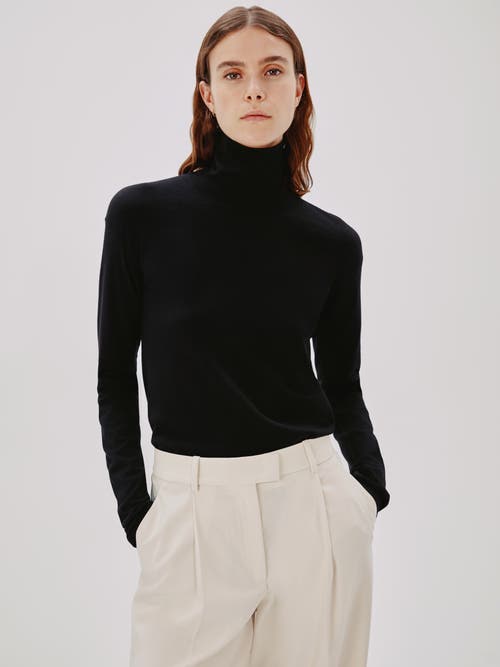 Shop Another Tomorrow Turtleneck Sweater In Black