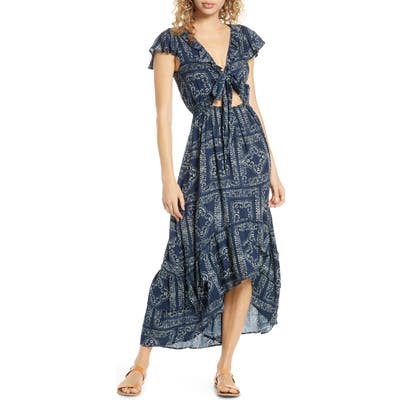 Surf Gypsy Distress Diamond High/low Cover-Up Dress