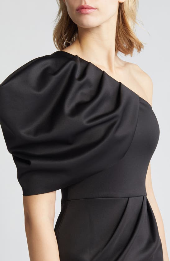 Shop Black Halo Egan One-shoulder Gown In Black