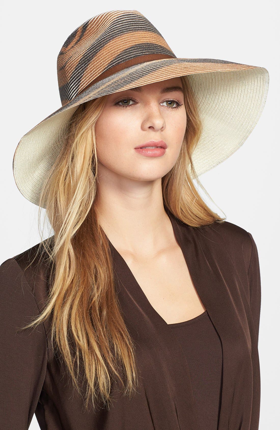 Nordstrom Zebra Stripe Fedora Nordstrom