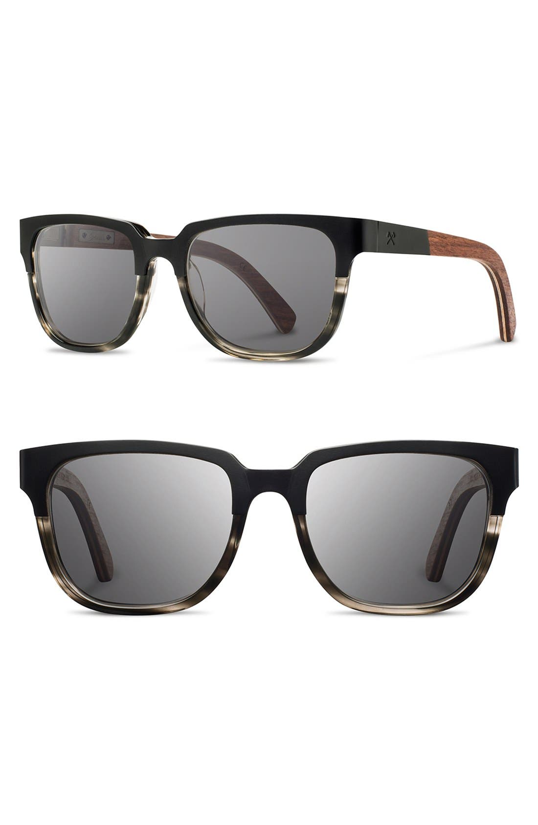 Shwood 'Prescott' 52mm Titanium & Wood Sunglasses Nordstrom