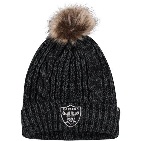 NEW ERA NFL Las Vegas Raiders Black White Pom Adult Beanie On