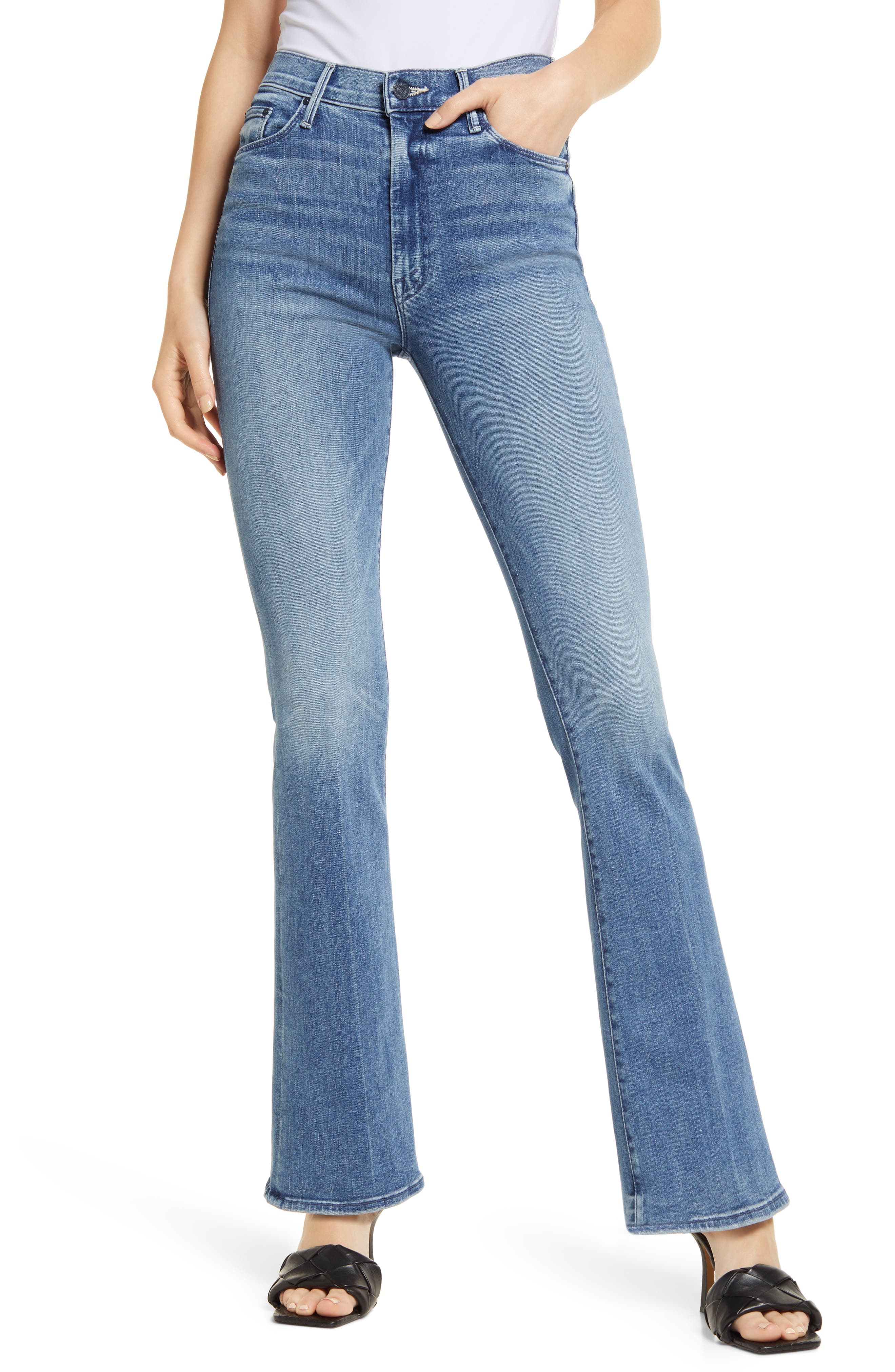 MOTHER Skimp High Waist Flare Leg Jeans 