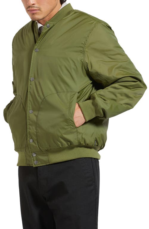 Brixton Dillinger Flight Bomber Jacket In Cypress Green