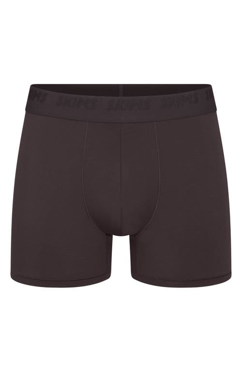 Shop Skims 3-inch Stretch Modal Boxer Briefs In Iron