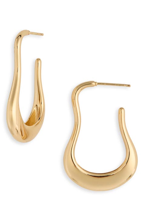 Wavy Geo Hoop Earrings