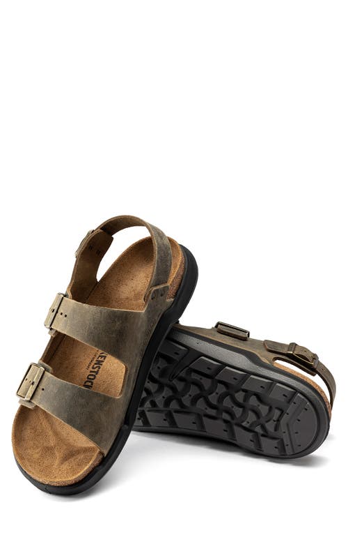 Shop Birkenstock Milano Slingback Sandal In Faded Khaki