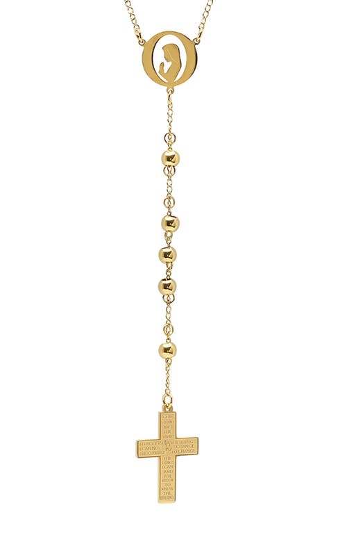 Shop Hmy Jewelry Serenity Rosary Drop Necklace In Gold